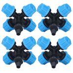 20Pcs Cross Spray Nozzle Irrigation Cross Atomization Micro Nozzle for Lawn Garden Terrace
