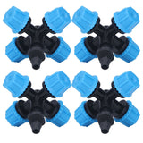 20Pcs Cross Spray Nozzle Irrigation Cross Atomization Micro Nozzle for Lawn Garden Terrace - Top-Down View