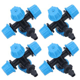 20Pcs Cross Spray Nozzle Irrigation Cross Atomization Micro Nozzle for Lawn Garden Terrace - 45-Degree Angle