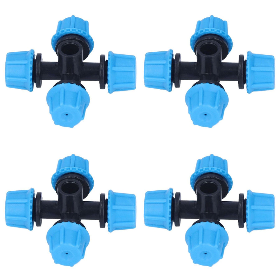 20Pcs Cross Spray Nozzle Irrigation Cross Atomization Micro Nozzle for Lawn Garden Terrace