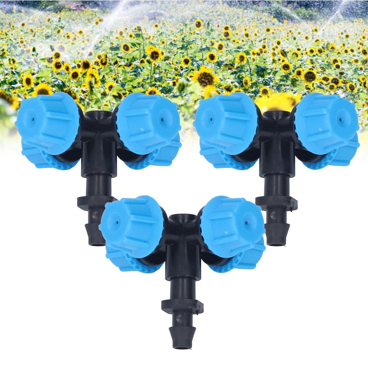 20Pcs Cross Spray Nozzle Irrigation Cross Atomization Micro Nozzle for Lawn Garden Terrace