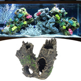 Aquarium Tree Stump Hole Exquisite Shrimp Dodging House Hollow Tree Hole Resin Crafts Decorations