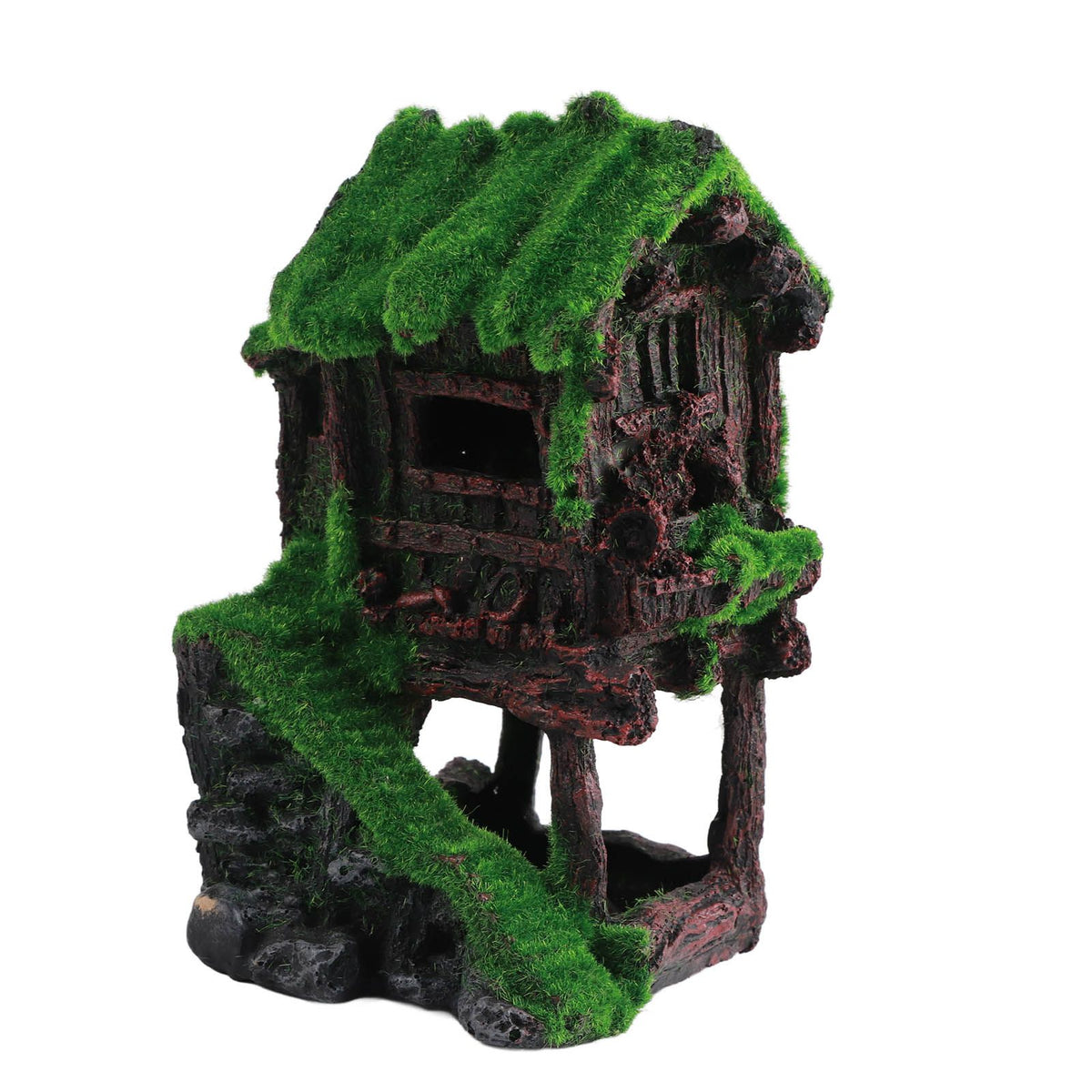 Aquarium Resin Pavilion Ornaments Vivid Lifelike Details Safe Resin Fish Tank Pavilion Landscaping for Decoration