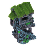 Aquarium Resin Pavilion Ornaments Vivid Lifelike Details Safe Resin Fish Tank Pavilion Landscaping for Decoration - Side View