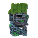 Aquarium Resin Pavilion Ornaments Vivid Lifelike Details Safe Resin Fish Tank Pavilion Landscaping for Decoration