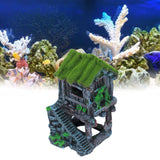 Aquarium Resin Pavilion Ornaments Vivid Lifelike Details Safe Resin Fish Tank Pavilion Landscaping for Decoration
