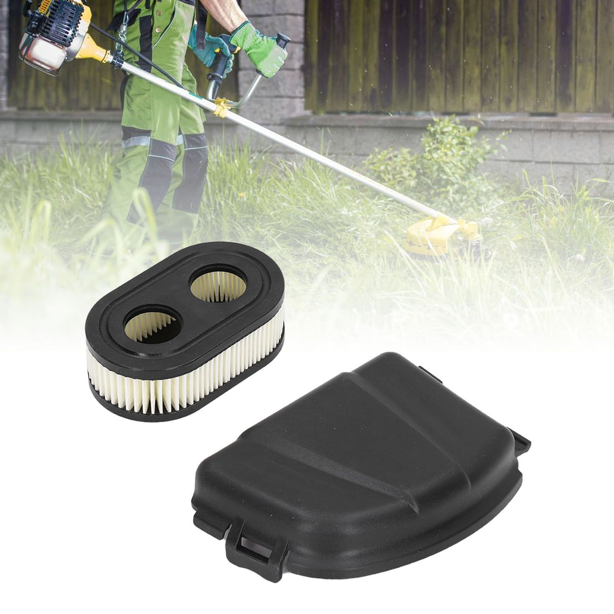 Lawn Mower Air Filter Replacement Plastic Garden Mower Filter Cover Set for Lawn Trimmer 798452 590548