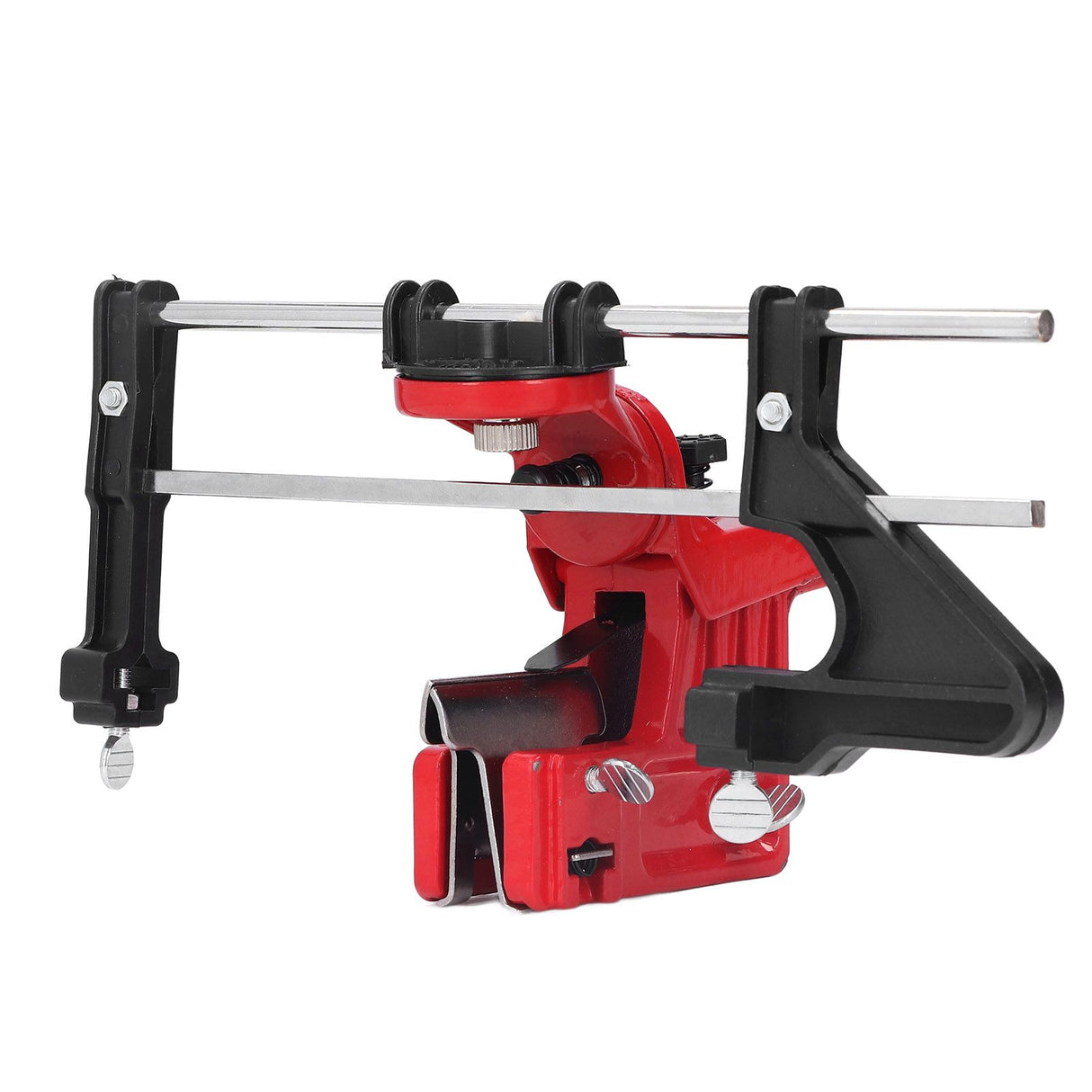 Chain Sharpener Sharpening Stone Guide Bracket Adjustable Steel Red Rustproof for Home
