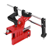 Chain Sharpener Sharpening Stone Guide Bracket Adjustable Steel Red Rustproof for Home - 45-Degree Angle