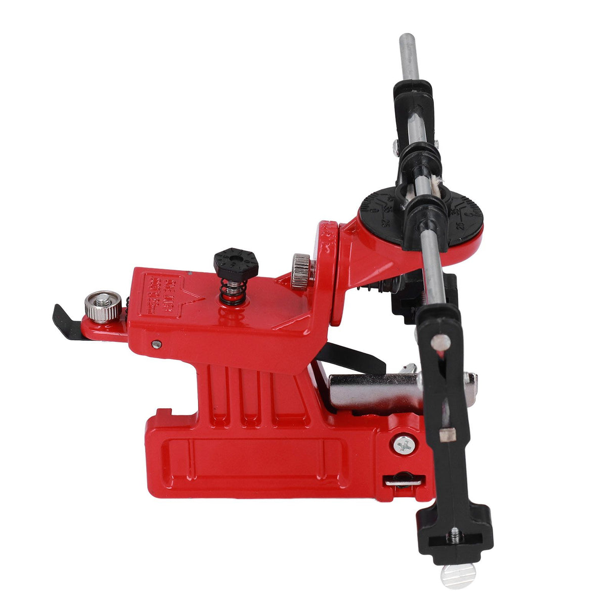 Chain Sharpener Sharpening Stone Guide Bracket Adjustable Steel Red Rustproof for Home