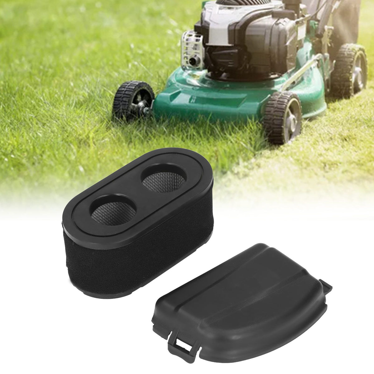 Air Cleaner with Cover Kit 594106 Plastics Black Wearproof Replacement for Lawn Mower Engine