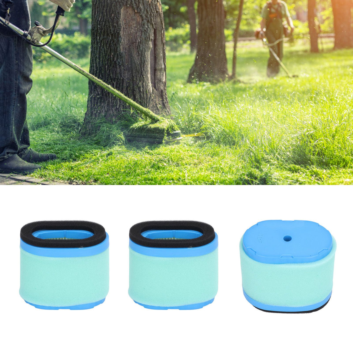 3PCS Lawn Mower Filter Replacement Garden Air Filter for John Deere M147431 M143278 697029 690610 498596 273356