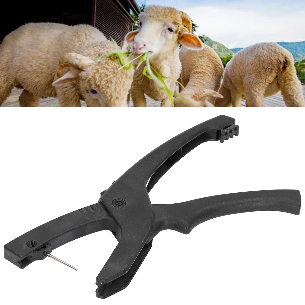 Ear Tag Pliers Antibacterial Automatic Springback Energy Saving TPU Ear Tag Applicator for Pigs Sheep Goats Cattles