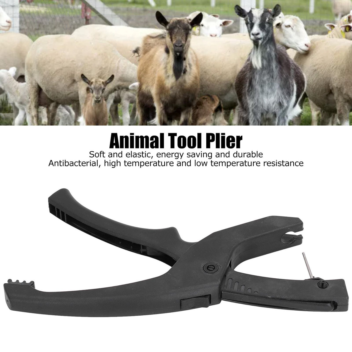 Ear Tag Pliers Antibacterial Automatic Springback Energy Saving TPU Ear Tag Applicator for Pigs Sheep Goats Cattles
