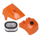 Air Filter with Cylinder Cover Set Plastic Replacement for Stihl 066 MS660 MS650 Chainsaw 000 120 1654 - Top-Down View