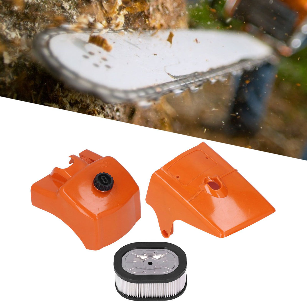 Air Filter with Cylinder Cover Set Plastic Replacement for Stihl 066 MS660 MS650 Chainsaw 000 120 1654