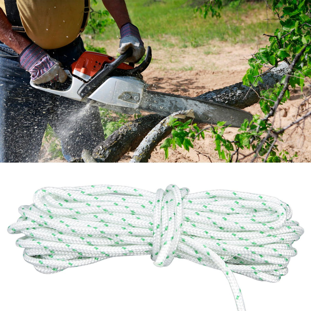 3.5MM Nylon Starter Rope Wear Resistant Garden Chainsaw Starter Pull Cord for Craftsman Lawn Mower8m / 26.2ft