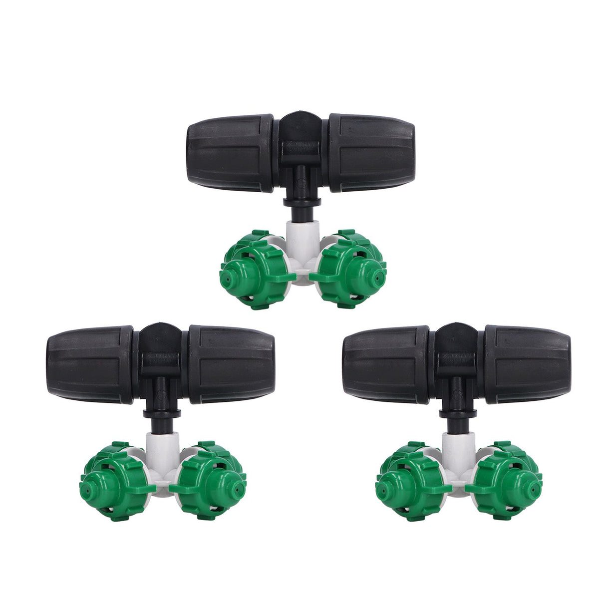 10 Sets Misting Nozzle Plastic Atomizing Cross Sprayer Accessory Kit for Irrigation