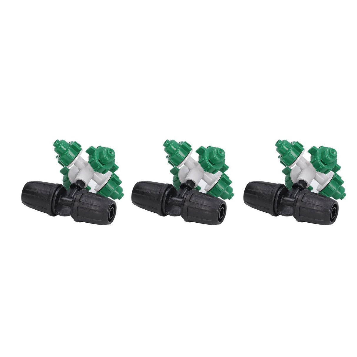 10 Sets Misting Nozzle Plastic Atomizing Cross Sprayer Accessory Kit for Irrigation