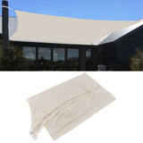 Milky White Shade Canopy Waterproof Shading Foldable 3x3m Quadrilateral Reducing Heat Shade Sail for Outdoor