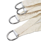 Milky White Shade Canopy Waterproof Shading Foldable 3x3m Quadrilateral Reducing Heat Shade Sail for Outdoor