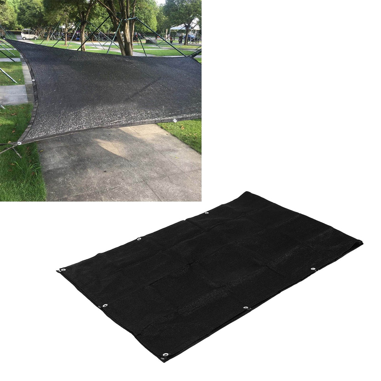 3x0.9m/9.84x2.95ft Black Balcony Privacy Screen Cover Garden Windscreen Mesh Shade Fence Net for Patio Backyard Porch