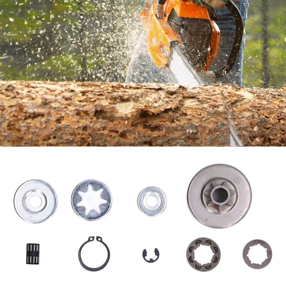 9Pcs Chainsaw Clutch Drum Needle Roller Bearing Kit for Stihl 038 MS380 1119 0007 1003