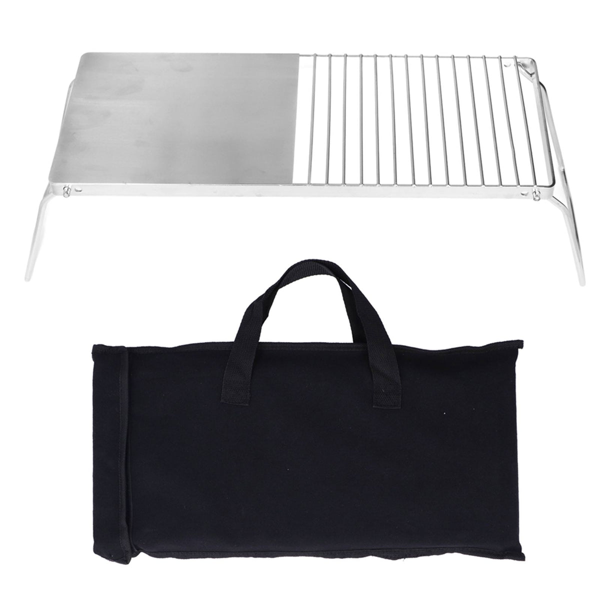 Grill Stand Multifunctional Folding Stainless Steel Outdoor Kitchen Stand for BBQ Grilling Camping Trip Travel