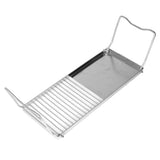 Grill Stand Multifunctional Folding Stainless Steel Outdoor Kitchen Stand for BBQ Grilling Camping Trip Travel - 45-Degree Angle