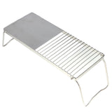 Grill Stand Multifunctional Folding Stainless Steel Outdoor Kitchen Stand for BBQ Grilling Camping Trip Travel - Extra Image