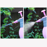2L Spray Bottle Plastic Watering Pot High Air Pressure Thickened Water Sprayer for GardenPink - Top-Down View