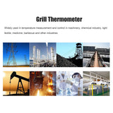 Grill Thermometer Stainless Steel Bimetallic High Accuracy 100‑475℉ Easy Assembly Wide Application BBQ Thermometer