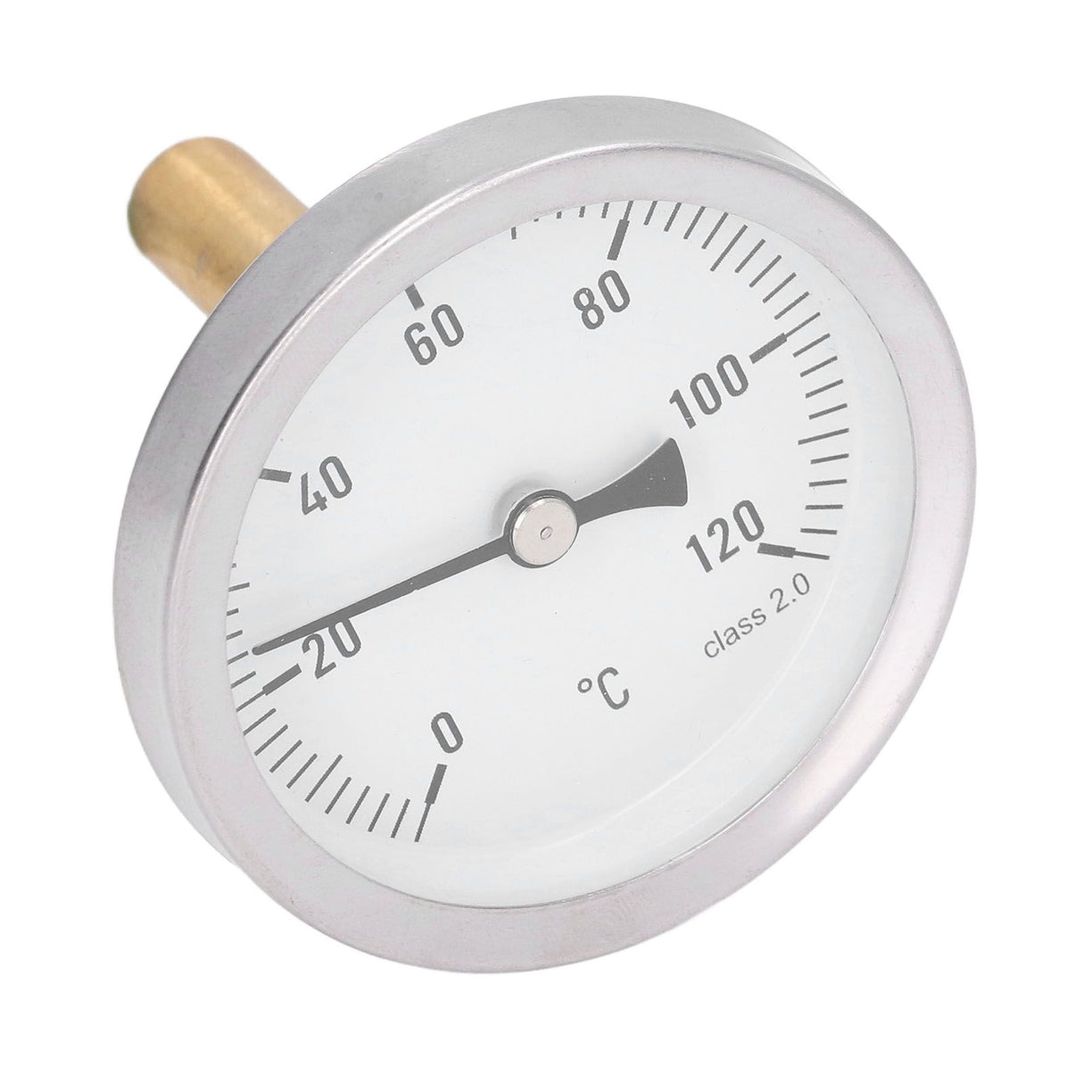 63mm Dial Thermometer Barbecue Pointer Type Thermometer 0‑120°C Bimetallic Temperature Gauge for Cooking