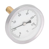 63mm Dial Thermometer Barbecue Pointer Type Thermometer 0‑120°C Bimetallic Temperature Gauge for Cooking - Side View