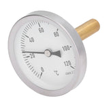 63mm Dial Thermometer Barbecue Pointer Type Thermometer 0‑120°C Bimetallic Temperature Gauge for Cooking