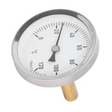 63mm Dial Thermometer Barbecue Pointer Type Thermometer 0‑120°C Bimetallic Temperature Gauge for Cooking