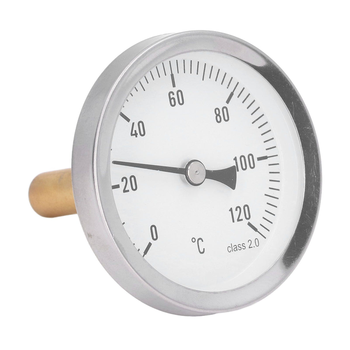 63mm Dial Thermometer Barbecue Pointer Type Thermometer 0‑120°C Bimetallic Temperature Gauge for Cooking