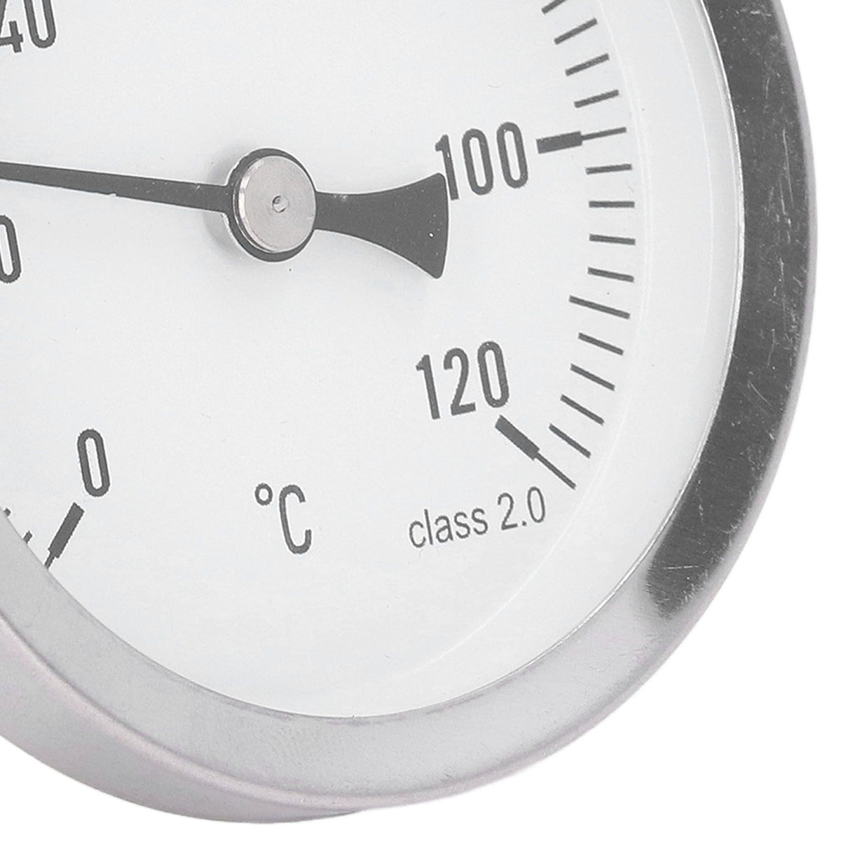 63mm Dial Thermometer Barbecue Pointer Type Thermometer 0‑120°C Bimetallic Temperature Gauge for Cooking