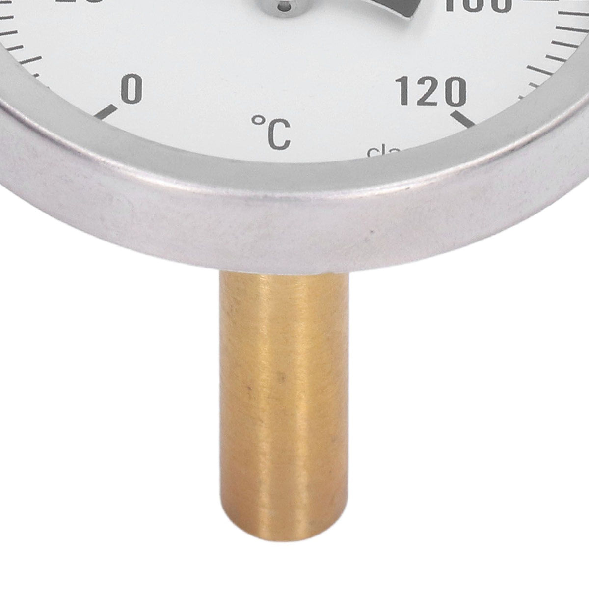 63mm Dial Thermometer Barbecue Pointer Type Thermometer 0‑120°C Bimetallic Temperature Gauge for Cooking