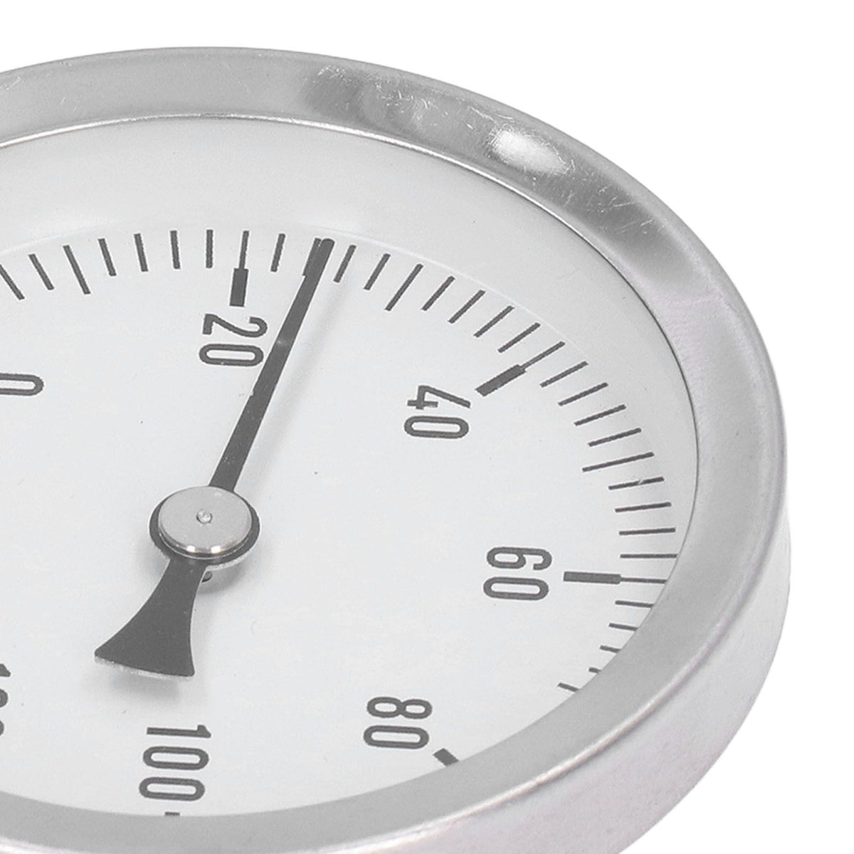 63mm Dial Thermometer Barbecue Pointer Type Thermometer 0‑120°C Bimetallic Temperature Gauge for Cooking