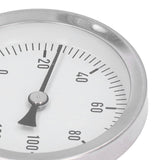 63mm Dial Thermometer Barbecue Pointer Type Thermometer 0‑120°C Bimetallic Temperature Gauge for Cooking