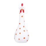 Chicken Statue Long Neck Microlandschaft Hand Crafted Resin Animal Garden Statues for Garden Yard Art DecorationWhite - Front View