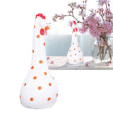Chicken Statue Long Neck Microlandschaft Hand Crafted Resin Animal Garden Statues for Garden Yard Art DecorationWhite - Extra Image