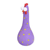 Chicken Statue Long Neck Microlandschaft Hand Crafted Resin Animal Garden Statues for Garden Yard Art DecorationPurple - Side View