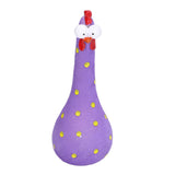 Chicken Statue Long Neck Microlandschaft Hand Crafted Resin Animal Garden Statues for Garden Yard Art DecorationPurple - Top-Down View