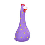 Chicken Statue Long Neck Microlandschaft Hand Crafted Resin Animal Garden Statues for Garden Yard Art DecorationPurple