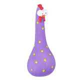 Chicken Statue Long Neck Microlandschaft Hand Crafted Resin Animal Garden Statues for Garden Yard Art DecorationPurple - Close-Up Angle