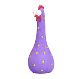 Chicken Statue Long Neck Microlandschaft Hand Crafted Resin Animal Garden Statues for Garden Yard Art DecorationPurple - Low Angle