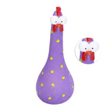 Chicken Statue Long Neck Microlandschaft Hand Crafted Resin Animal Garden Statues for Garden Yard Art DecorationPurple