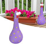 Chicken Statue Long Neck Microlandschaft Hand Crafted Resin Animal Garden Statues for Garden Yard Art DecorationPurple